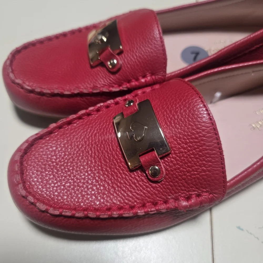 Kate Spade Red Leather Loafers - Picture 8 of 8